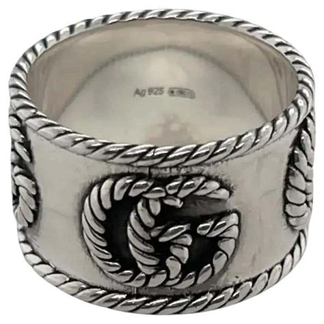 gucci ag 925 16|Gucci AG 925 Silver Made in Italy Signature Design Ring.